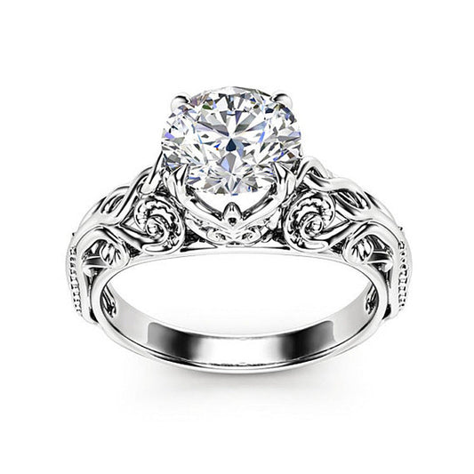 Fashion Zircon Ornament Women's Alloy Ring Jewelry