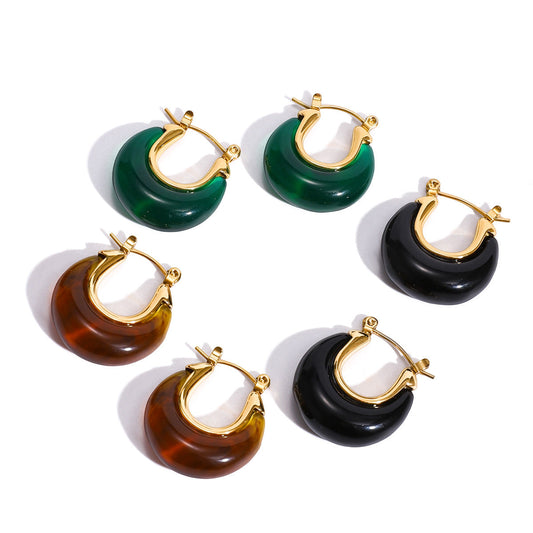 Light Luxury Stainless Steel Ear Clip Titanium Steel Ear Rings High-grade