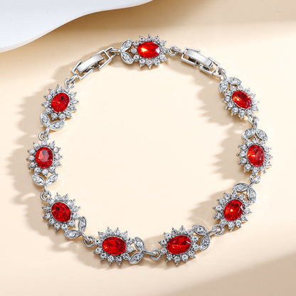 Personality Trend Women's Simple Inlaid Zircon Bracelet