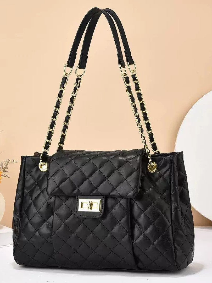 Shoulder Chain Bag Women Quilted Crossbody Purse Large Size