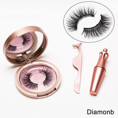 Natural Long Lasting Magnetic Liquid Eyeliner & Magnetic False Eyelashes & Tweezer Set Make up Set Louisiana Mart
