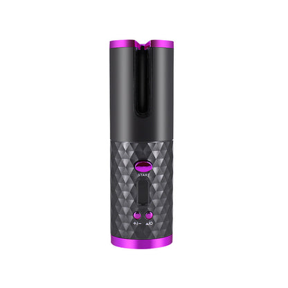 Rechargeable Automatic Hair Curler Women Portable Hair Curling Iron LCD Display Ceramic Curly Rotating Curling Wave Styer Louisiana Mart