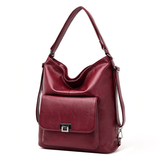 Large Capacity Leather Shoulder Bag
