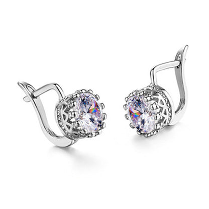 Korean Retro Crown Earrings Ear Clip