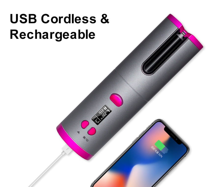 Curling Iron USB Wireless Multifunctional Charging Curler Louisiana Mart
