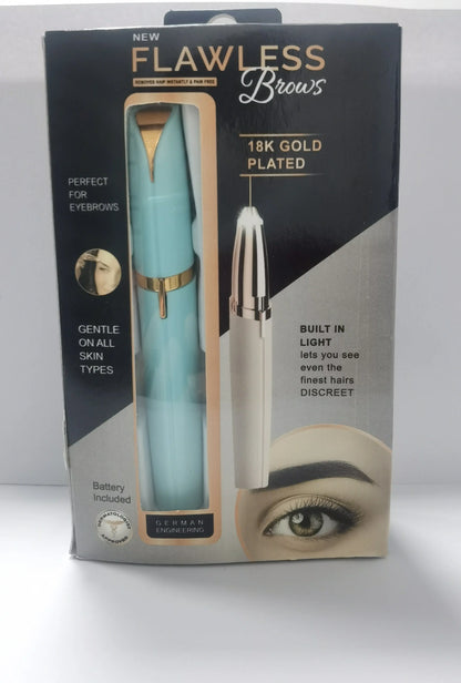 Mini Electric Eyebrow Trimmer Lipstick Brows Pen Hair Remover Painless Razor Epilator with LED Light Louisiana Mart