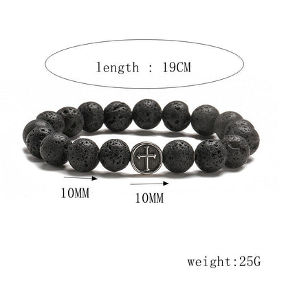 Stainless Steel Finished Volcanic Rock Jewelry