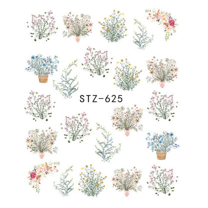1pcs Nail Sticker Butterfly Flower Water Transfer Decal Sliders for Nail Art Decoration Tattoo Manicure Wraps Tools Tip JISTZ508 Louisiana Mart