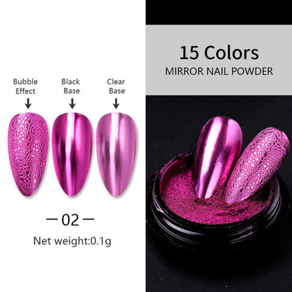Nail Art Laser Mirror Silver Fine Plating Metal Glitter