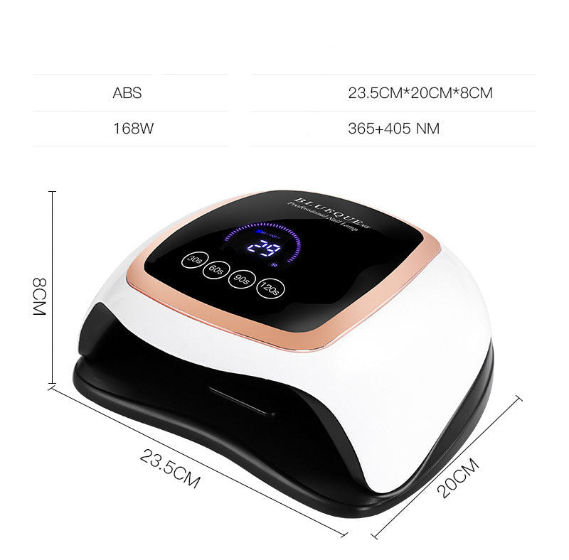 UV LED Nail Lamp 168W - Fast Cure Gel Polish in 30 Seconds