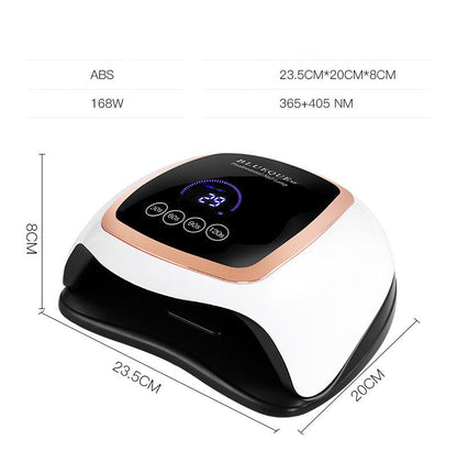 UV LED Nail Lamp 168W - Fast Cure Gel Polish in 30 Seconds