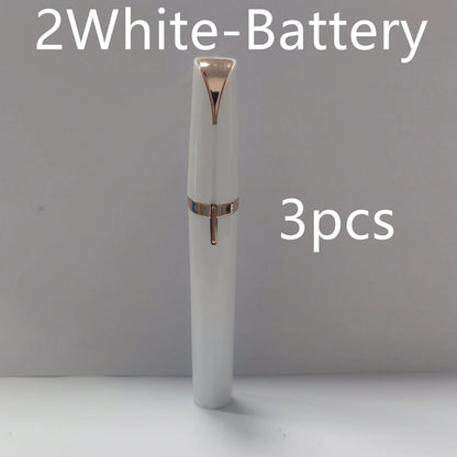 Mini Electric Eyebrow Trimmer Lipstick Brows Pen Hair Remover Painless Razor Epilator with LED Light Louisiana Mart