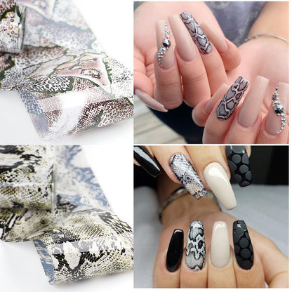 Nail Art Sticker Snake Skin Animal Grain Nail Star Paper Transfer Paper Laser Paper
