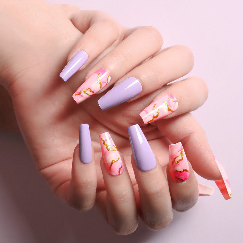 Wearing Nails, Fake Nails, Finished Ballet Nails, Cross-Border Transmission For Nail Nails To Wear 24 pieces