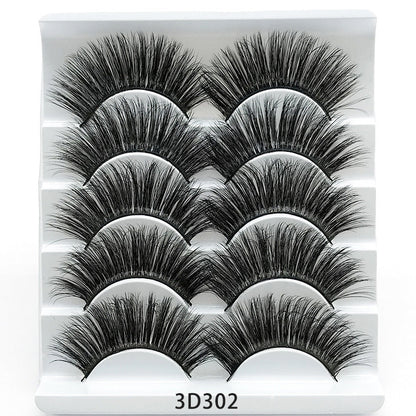 Mink False Eyelashes 3D False Eyelashes Five Pairs Of Soft Cotton Stalk Eyelashes Louisiana Mart
