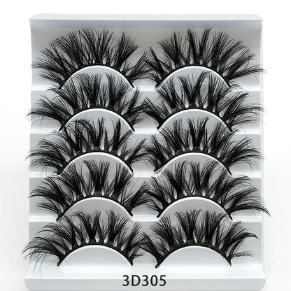 Mink False Eyelashes 3D False Eyelashes Five Pairs Of Soft Cotton Stalk Eyelashes Louisiana Mart