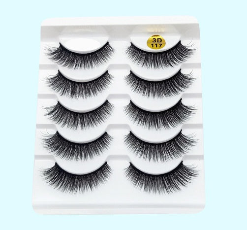 Mink False Eyelashes 3D False Eyelashes Five Pairs Of Soft Cotton Stalk Eyelashes Louisiana Mart