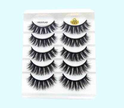 Mink False Eyelashes 3D False Eyelashes Five Pairs Of Soft Cotton Stalk Eyelashes Louisiana Mart