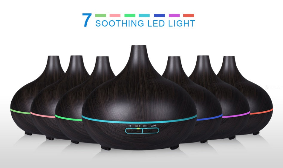 Creative Home Appliance Full Wood Grain Remote Control Aromatherapy Lamp Louisiana Mart