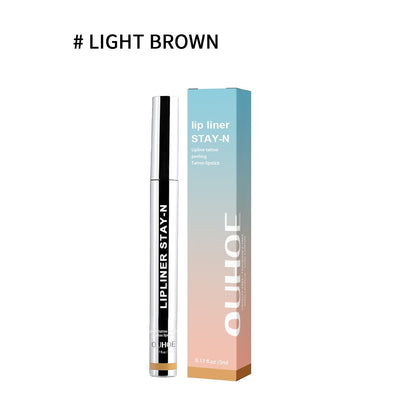 Lip Liner Pen Dark Brown Waterproof Long Lasting Plump Soft Lip Gloss Makeup Cosmetics Louisiana Mart