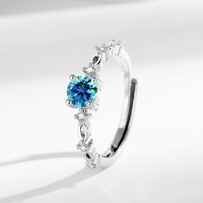 Moissanite Ring Female Ring High-grade Light Luxury