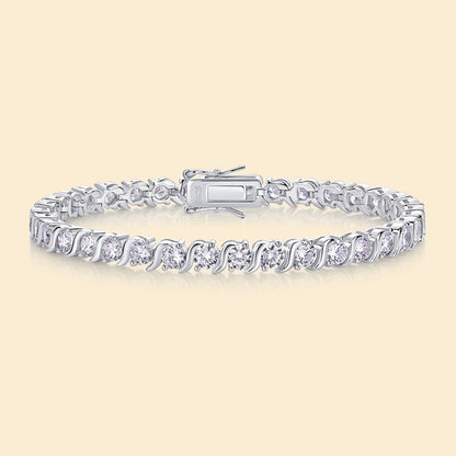Light Luxury High-grade Fashion 925 Silver Horoscope Buckle Full Inlaid Bracelet
