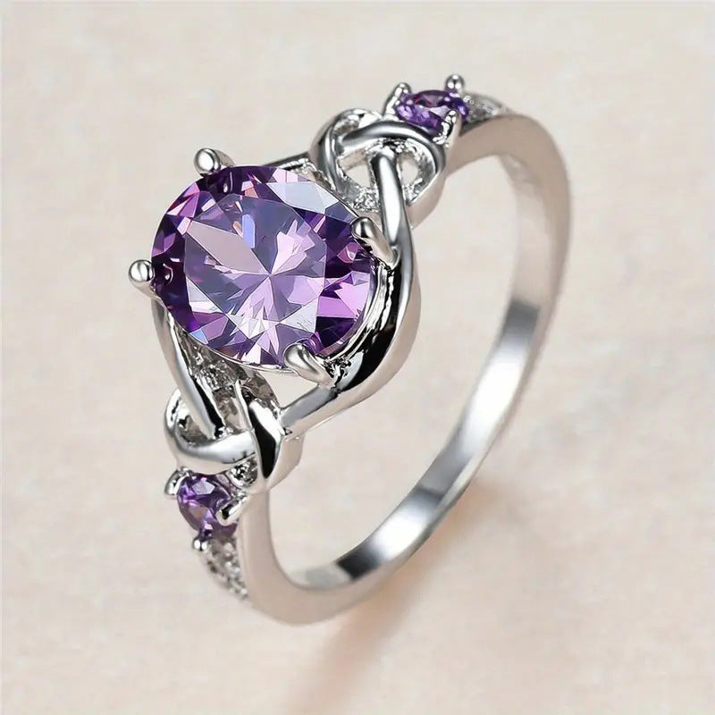 Women's European And American Oval Winding Ring