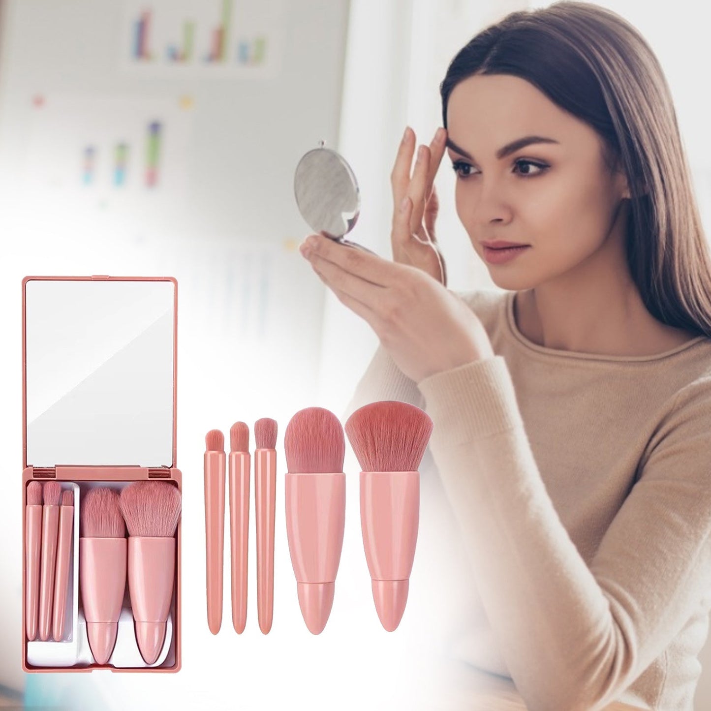 5Pcs Makeup Brushes Tool Set Cosmetic Powder Eye Shadow Foundation Blush Blending Make Up Brush Louisiana Mart