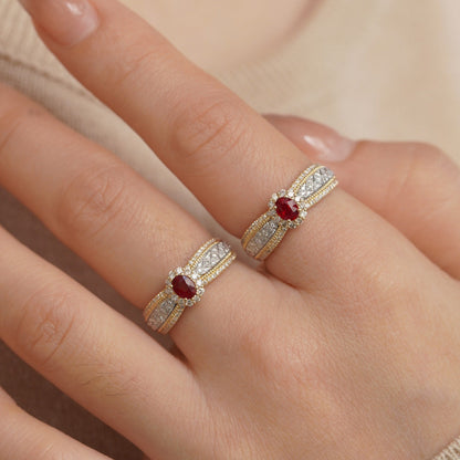 S925 Sterling Silver Compound Ring For Women