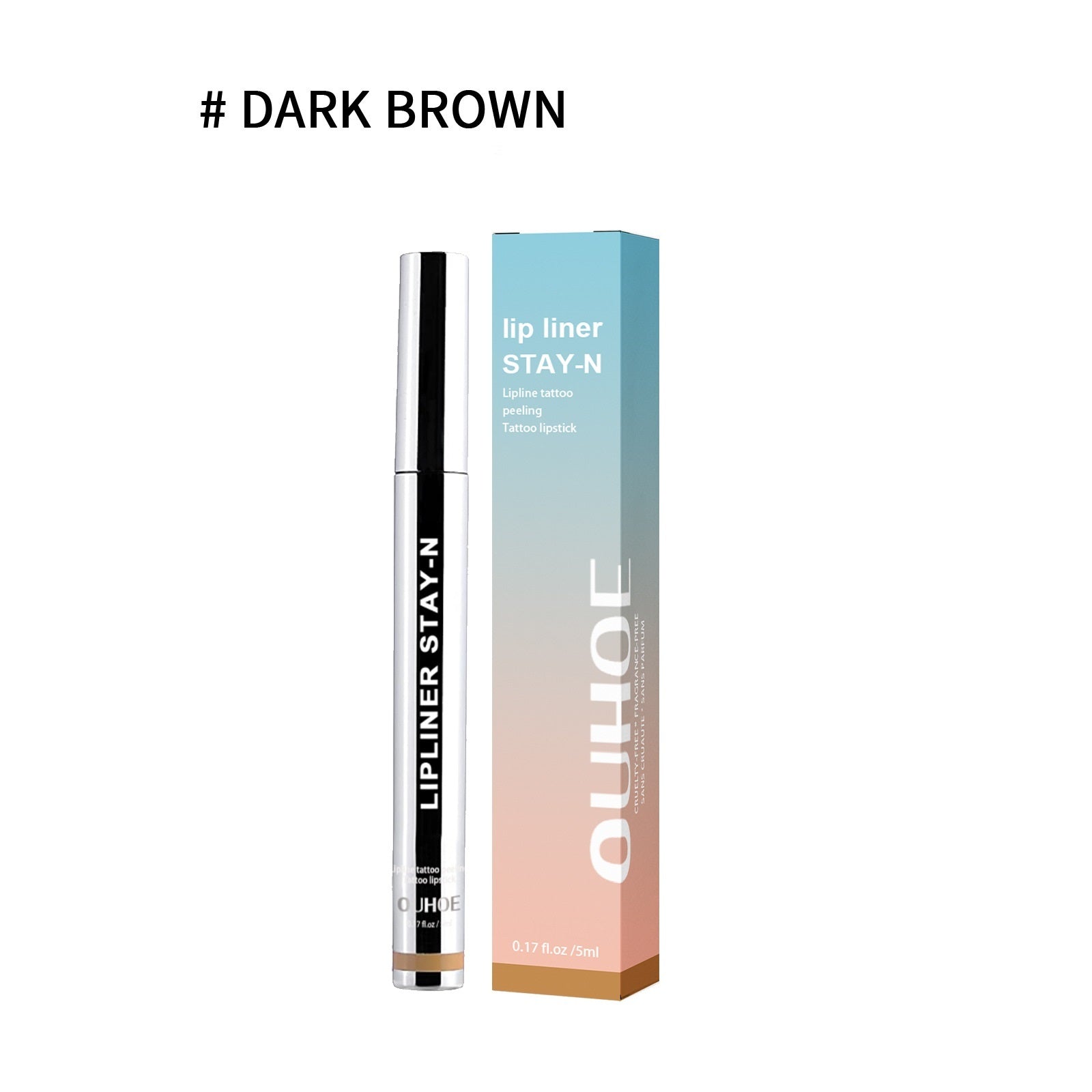 Lip Liner Pen Dark Brown Waterproof Long Lasting Plump Soft Lip Gloss Makeup Cosmetics Louisiana Mart