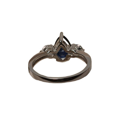 Blue Zircon Female Engagement Wedding Love Ring