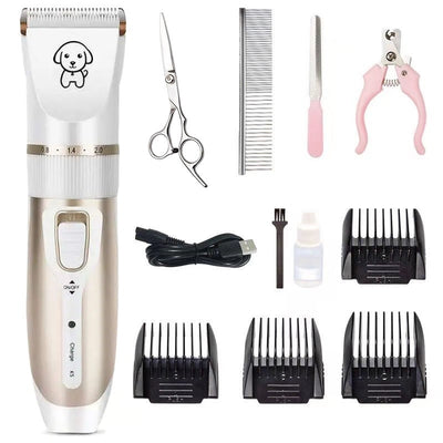 Rechargeable Electric Pet Hair Clipper for Cats & Dogs – Quiet, Cordless Grooming Tool