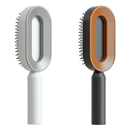 Self Cleaning Hair Brush For Women One-key Cleaning Hair Loss Airbag Massage Scalp Comb Anti-Static Hairbrush Louisiana Mart
