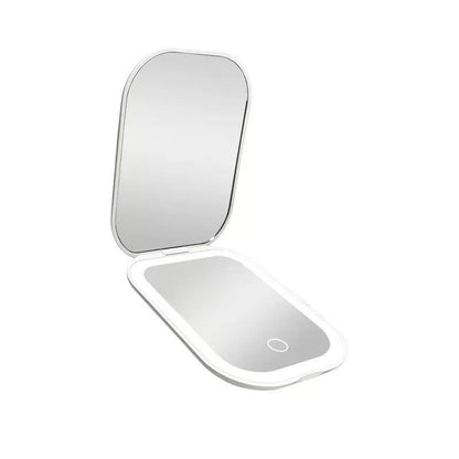 Ultra-thin Foldable Cosmetic Mirror With Light Tricolour Light Convenient HD Luminous Louisiana Mart