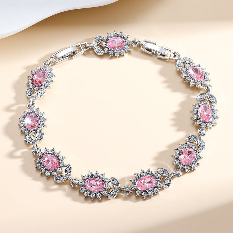 Personality Trend Women's Simple Inlaid Zircon Bracelet