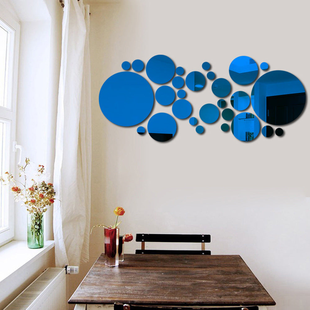 Big And Small Circles Mirror Sticker 3D Stereo Acrylic Wall Decoration Louisiana Mart