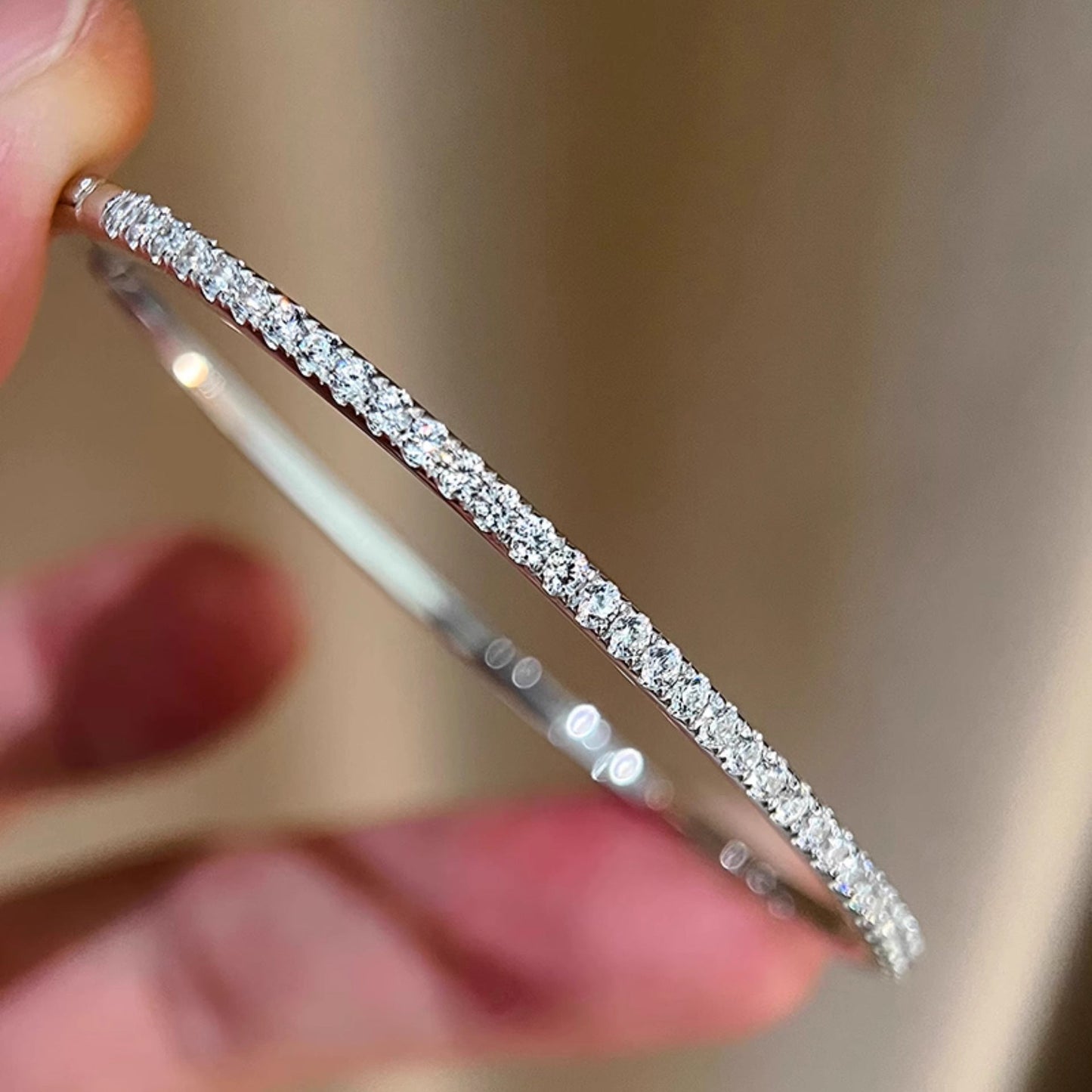 Half Circle Diamond Bracelet in Louisiana | Luxury Fashion Jewelry