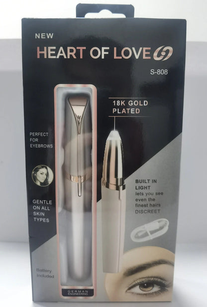 Mini Electric Eyebrow Trimmer Lipstick Brows Pen Hair Remover Painless Razor Epilator with LED Light Louisiana Mart