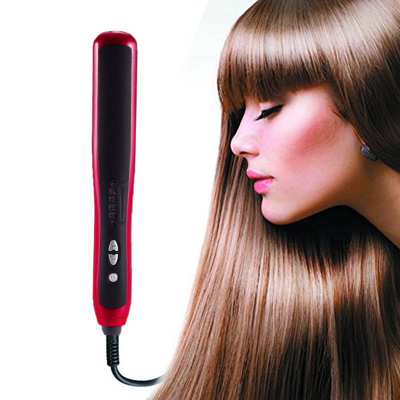 Home automatic adjustable temperature red hair straightener Louisiana Mart