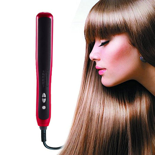 Home automatic adjustable temperature red hair straightener Louisiana Mart