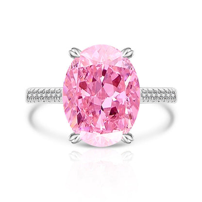Female Versatile Casual Papalacha High Carbon Diamond Ice Flower Ring