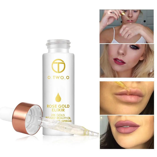 24k Rose Gold Elixir Skin Make Up Oil For Face Essential Oil Before Primer Foundation Moisturizing Face Oil Anti-aging Louisiana Mart