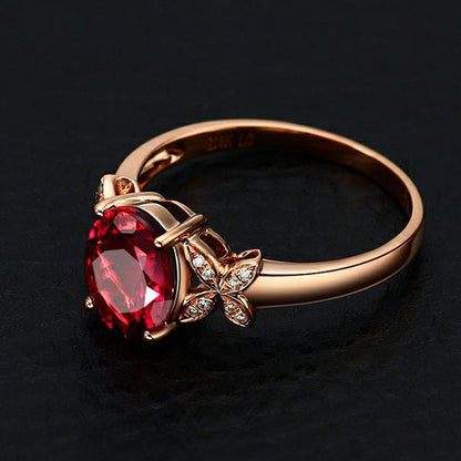 Women's 18k Rose Golden Butterfly Ring
