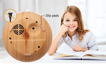 Creative Home Appliance Full Wood Grain Remote Control Aromatherapy Lamp Louisiana Mart