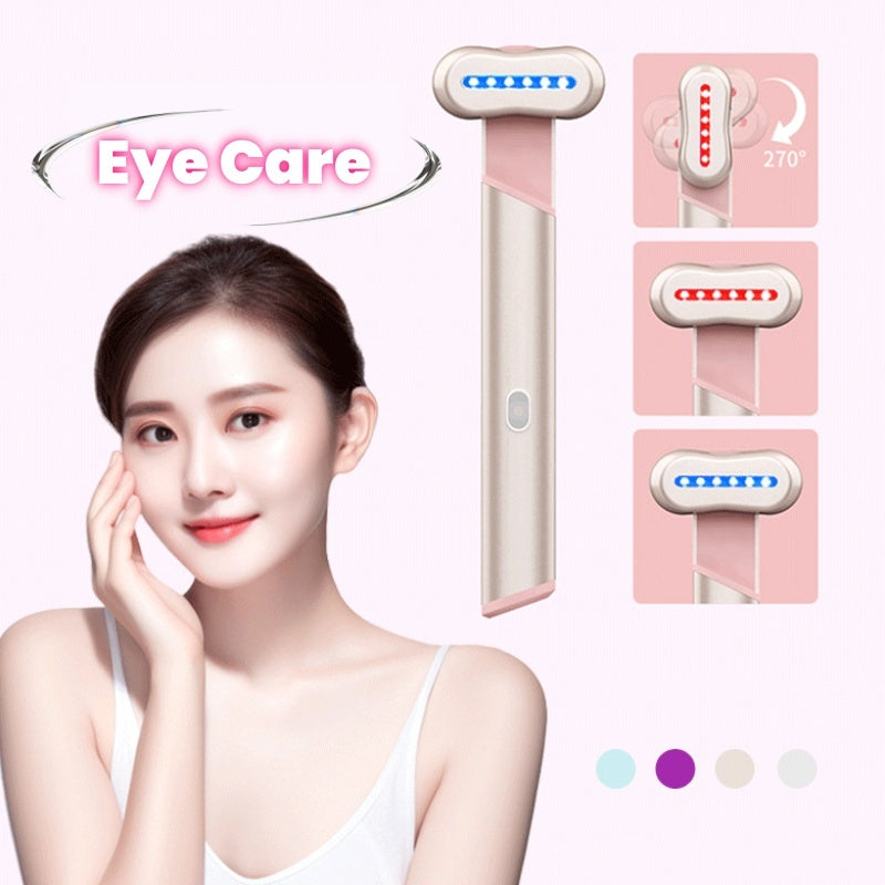 4 Colors Electric Eye Massager Red Blue Light Massage Eye Beautification Instrument Therapeutic Warmth Face Massage Louisiana Mart