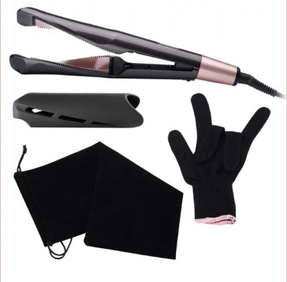 2 In1 Professional Hair Straightener Hair Crimper Dry/Wet Hair Straightening Curling Comb Louisiana Mart