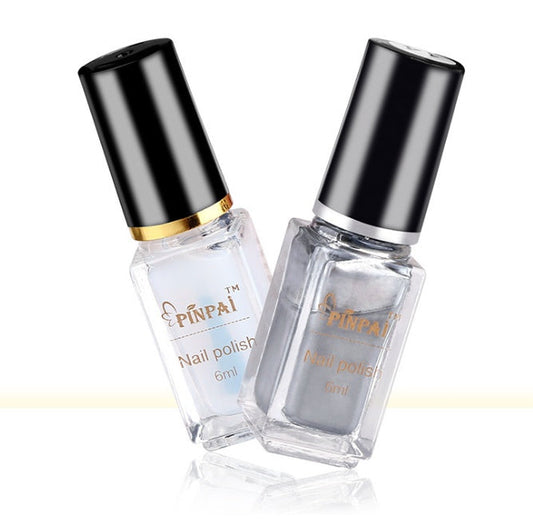 Metallic Mirror Silver Nail Polish – 6ml Environmental Formula | Mirror Base Oil