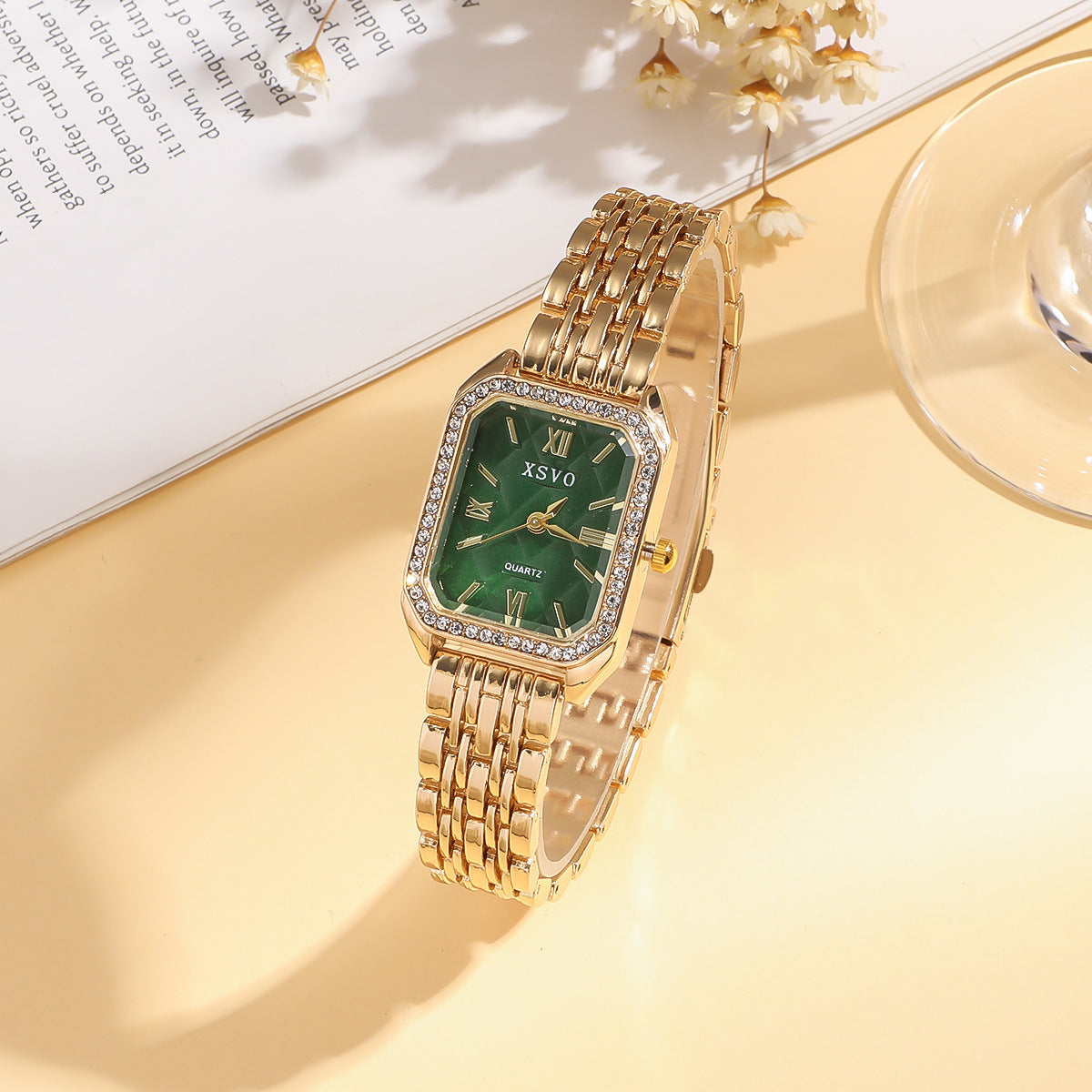 women's square watch set