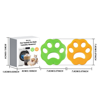 2-Pack Reusable Pet Hair Remover for Laundry – Non-Toxic Lint Catcher for Washer & Dryer, Dog & Cat Hair Catcher for Bedding, Clothes, and Towels