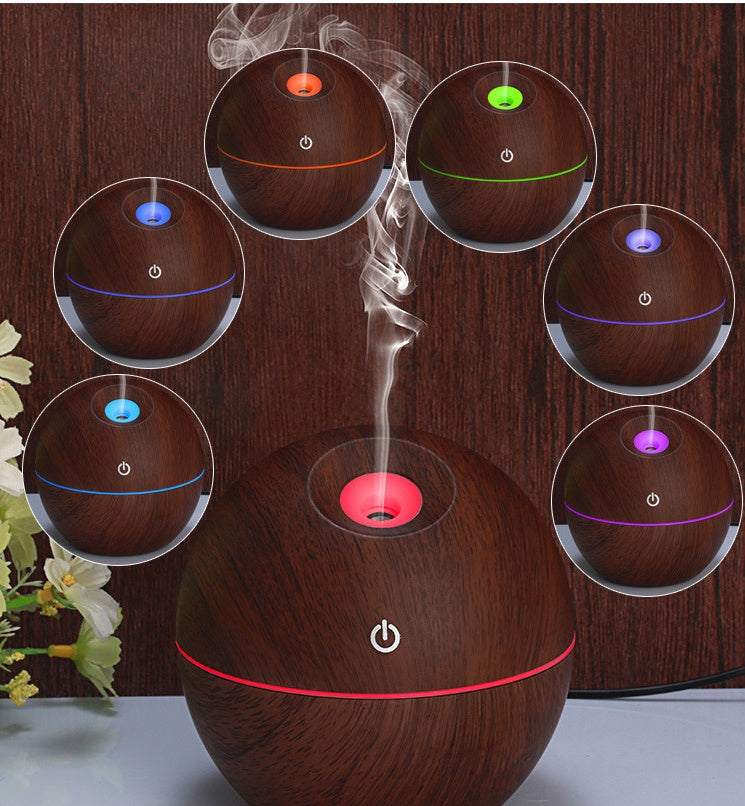 USB Aroma Essential Oil Ultrasonic Cold Steam Diffuser Air Humidifier Purifier 7 Color Change LED Night Light for Home Office Louisiana Mart
